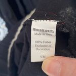 World Market Boho Black Embroidered Gauzy Popover Top S/M Size undefined Photo 5