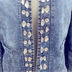 Mengnasai Women's Denim Jacket Diamanté
Embellishment Sleeve Zipper, size XXL Blue Photo 8