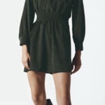ZARA Green Corduroy Dress Photo 0