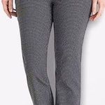 Hilary Radley  Ladies' black/white combo Pull-On Pant with Tummy Control Medium Photo 0