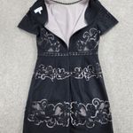 Reiss  Womens Tinley Dress 8 Black Panel Lace Short Sleeve A-Line Mini Funeral Photo 15