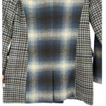 7 For All Mankind ‎ Mixed Plaid Double Breasted Wool Blend Blazer Jacket Size XS Photo 9