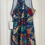 Johnny Was  racerback TeeBee Active Polo Tank Tennis mini Dress Blue Floral  NEW Photo 5