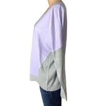 Apt. 9  Womens Sweater Relaxed Fit Colorblock Pullover Lavender Gray Large Photo 3