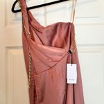 Reiss NWT  Brown Adaline One-shoulder Satin Midi Photo 5