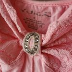 Yuka Women's Pink Rhinestone Bead Lace Floral Cami Tank Size Small Photo 1