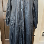 London Fog  TOWNE Black Trench Coat Size 12P Photo 0