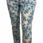 Garnet Hill Blue Floral Ankle Pants – Size 8 Photo 0