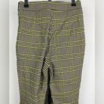 Urban Outfitters Black Green Checked Plaid Cropped Flare Pants Photo 4