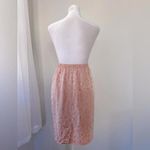 Vintage ‘90s Shimmery Light Pink Floral Print Stretchy Pencil Skirt Photo 5