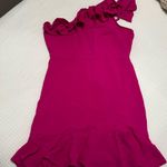 TCEC Pink One-Shoulder Ruffle Dress Photo 0