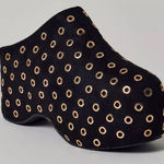 Urban Outfitters Azalea Wang Dilip Studded Clog Grommet Platform Chunky Shoes Black Size 9 Photo 0