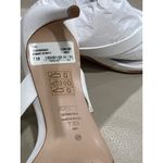 Schutz Ethel Sandals in White Leather 7.5 Womens High Heels Slides Thong Photo 10