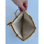 Vintage Off White Genuine Leather Crossbody Shoulder Bag Chain Strap Envelope Cl Photo 9