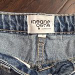 Insane Gene rhinestone Jean shorts Small Blue Photo 2