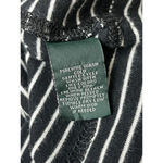 Ralph Lauren Lauren  Black White Striped Boatneck Sweater L | Nautical Preppy Photo 7