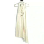 Halston Heritage Evening Collection Halter Satin Cream Dress Size 0 Photo 5