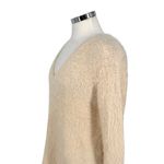 Gentle Fawn  V-Neck Textured Cozy Sweater Ivory Cream Size XS Photo 3