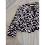 Kasper  Women's Size 6 Open Front Lined Animal Printed Bolero Jacket Photo 2