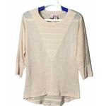 love on a hanger Dolman Sleeve Lace Thin Knit Top Blouse Peach Hi-Low Small Photo 0