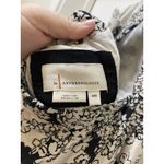 Anthropologie  Printed Midi Dress Womens XXS Black White Floral Linen Sleeveless Photo 7