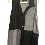 Damee Vest Sleeveless Women's Size 2X‎ Velour Black Gray Photo 0