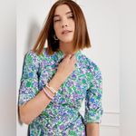 Talbots NWT  Fit & Flare Spring Fleur Poplin Shirt Dress with Belt 2 Photo 5