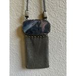 Long Chain Purse Pendant Necklace Silver Plated Cell Phone Holder Msrp‎ $224 Photo 3