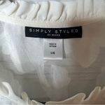 simply styled 🌱 by Sears White Sheer Textured Blouse Size L Photo 2