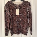 Joie  Darrell Sweater Snake Print Women's Brown & Tan Sweater Size XS Photo 3