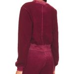 Cotton Citizen  NWOT Burgundy Cropped Sweatshirt Photo 2