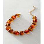 Free People  Wasted Youth Choker Necklace in Amber NWT Bohemian Retro Chunky Photo 3