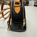 Divina Firenze Black Leather Tan Straps Luxury Handbag Convertible Backpack Bag Photo 7