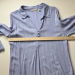 Soft Surroundings Textured Popover Tunic Top Size XL Blue Long Sleeve Viscose Photo 8