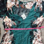Free People NEW Womens Green Mikayla Print Long Sleeve Deep V Neck Tunic Medium Photo 10