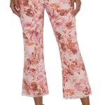 NWT Stitch Fix Liverpool Hannah Fray Hem Crop Jeans Pink Floral Size 12/31 Photo 0