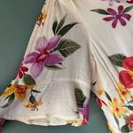 Old Navy Wrap Dress XL White Floral Hawaiian V Neck Short Sleeve Casual Feminine Photo 3