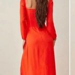 Reformation Long Sleeve Orange Gown Photo 1