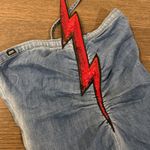 Miss Sixty  Vintage Rare Blue Denim Dress with Red Lightning Accent Photo 2