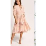 Cleobella  100% cotton Sardinia Salmon Tie Waist Boho Midi Dress XS Photo 0