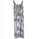 Adrianna Papell NWT  Slate Blush Floral Matelasse Long Dress Formal Gown - 12 Photo 3