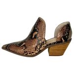 Charles David Brown Snake Reptile Dorsey Parson Leather Booties 8 M Python Photo 2
