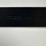 Chico's  Womens Black Leather and Silver Belt, Size L Photo 2