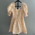 1. State  Bodice Dress Womens Large Yellow Floral Smocked Puff Sleeve Cottagecore Photo 1