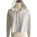 90 Degrees by Reflex NWOT-90 DEGREES-LIGHT GRAY CROPPED SWEATSHIRT-SIZE XS Super cute oversized cropped hooded sweatshirt, new without tags, size xs Measurements: Bust: armpit to armpit 21 inches Length: shoulder seam to bottom 17 inches Photo 0
