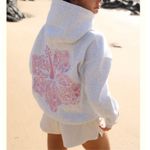 Pink Palm Puff NWT  "Hawaii Hibiscus" Hoodie in Heather Cloud Size Medium Photo 1
