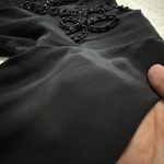 Antik Batik Dress Sz M 40 Short Sleeve 100% Silk Beaded Has Pockets Black Size M Photo 14