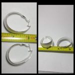 Sterling Silver Square 925 Silver Plated Earrings European Style - RGN Photo 3