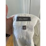 DL1961  Karlie Boyfriend Cut Off Roll Hem White Denim Shorts Photo 5