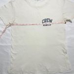 Brandy Melville Vintage Short Sleeve "Crew" Graphic Tee - White/Navy Photo 6
